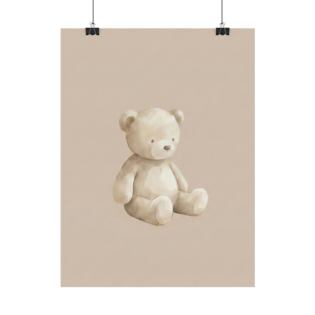 Quiet Bear – Minimalist Nursery Wall Art
