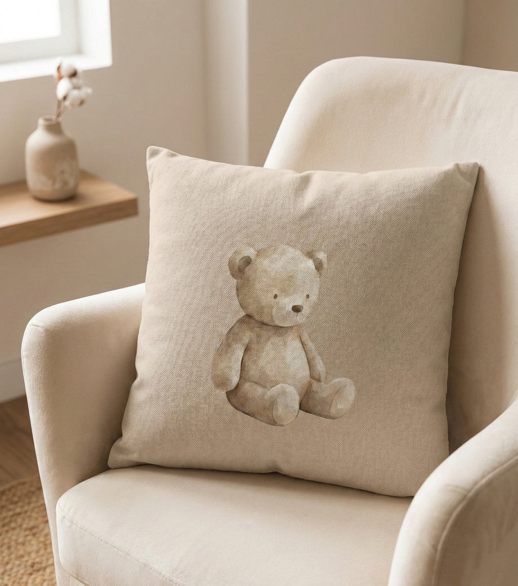 Calm Bear – Premium Faux Suede Pillow