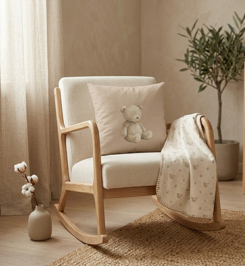 Calm Bear – Premium Faux Suede Pillow