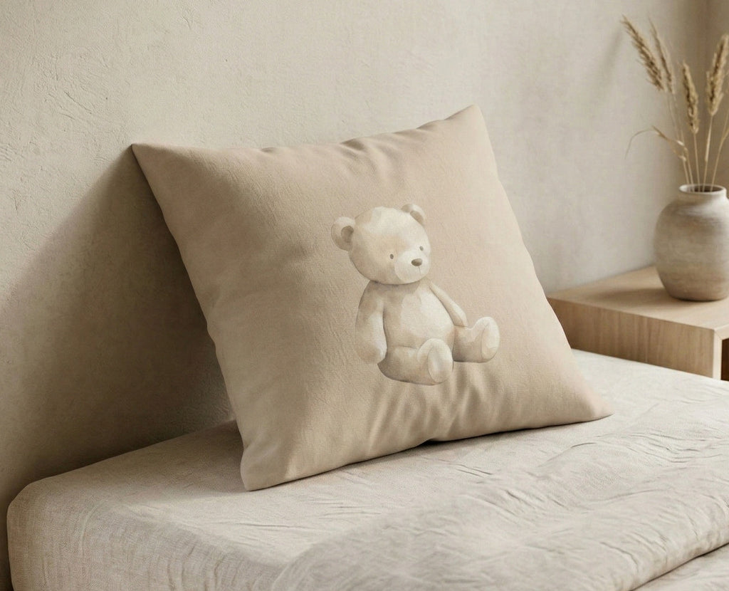 Calm Bear – Premium Faux Suede Pillow