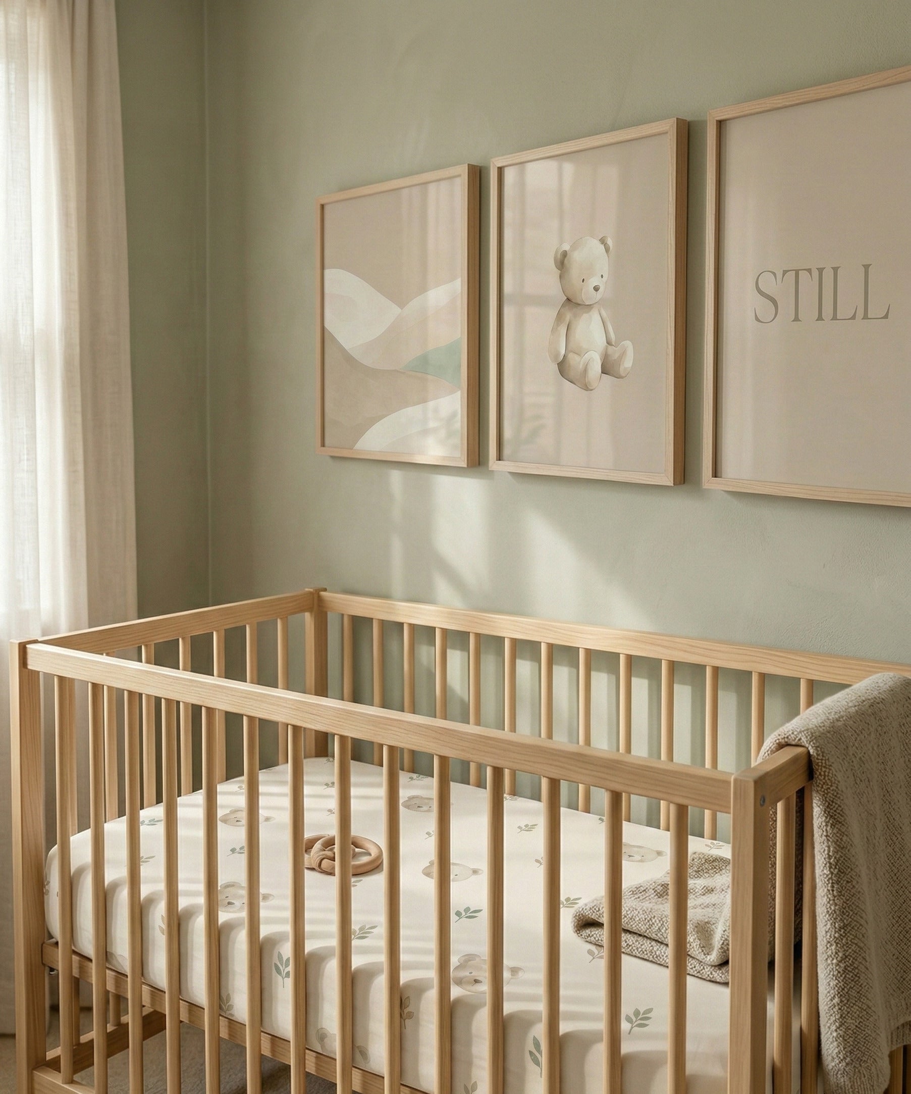 Bear & Botanicals – Fitted Crib Sheet