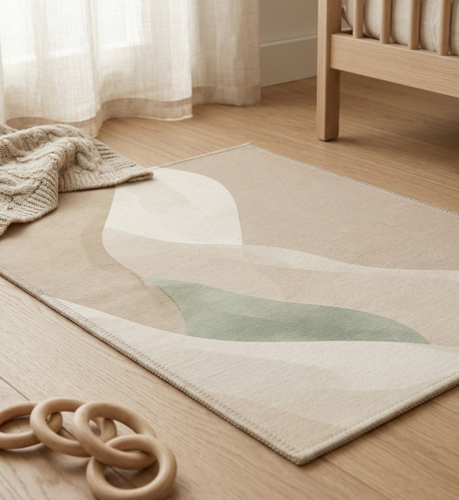 Desert Wave – Minimalist Nursery Rug